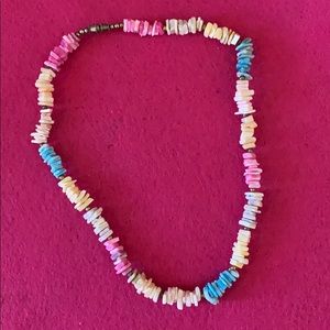 Vintage multi colored puka shell necklace